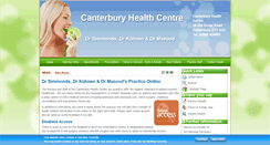 Desktop Screenshot of canterburyhealthcentre.co.uk